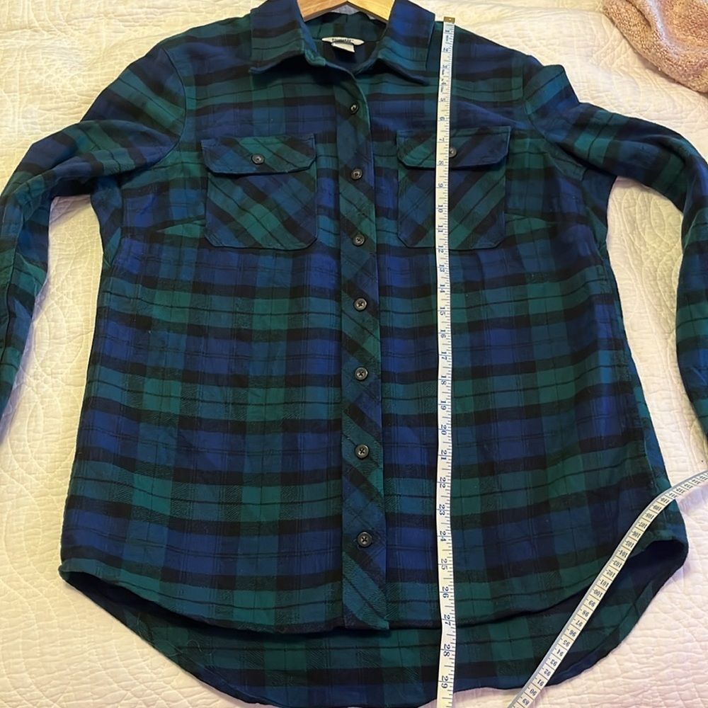 Duluth Trading Co Heavyweight Flannel Plaid Button Down Shirt Cabincore Medium - Picture 5 of 8